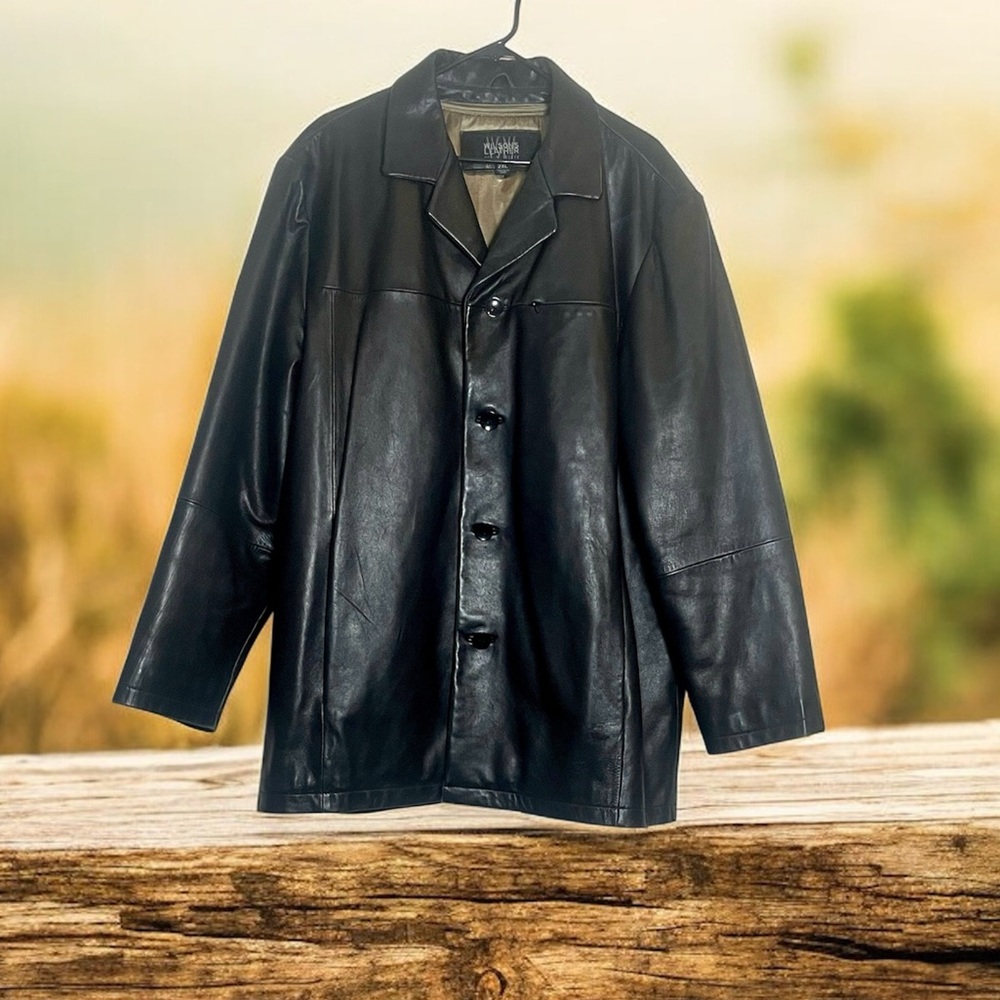 Wilsons Leather Men’s Black Trench Coat